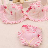Ultra-thin Transparent Mesh Embroidered Lace Underwear Big Chest Small