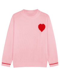 Plus Size Women's Love Round Neck Sweater