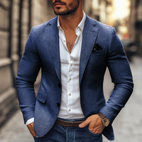 Casual Printed Double-button Suit Jacket
