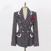 Slim-fit Long-sleeved Simple Tweed Short Coat