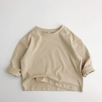 Children's Long-sleeved Base Cotton T-shirt
