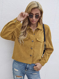 Casual Coat Women's Corduroy Short Slim Top