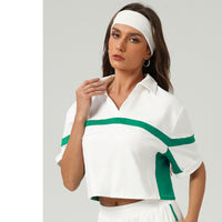Casual T-shirt With A Polo Collar Quick-drying Fitness And Yoga Wear