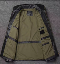 Autumn And Winter Workwear Leather Jacket For Men