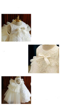 Girls' Dress With Stylish White Sequins For Birthday