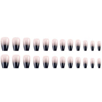 Black And White Gradient Ballet Nail Tips