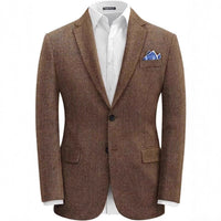 British-style Men's Suit Single-breasted Jacket Herringbone