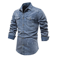 Men's Denim Shirt Quality Heavy Duty Washing