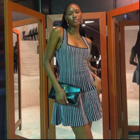 Color-block Striped Sleeveless Dress For Women