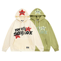 Fashion Loose Couple Hooded Coat