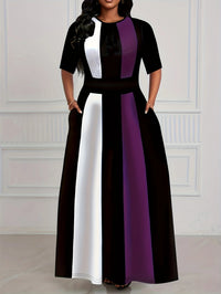New Elegant Slim-fit Fashionable Contrast-color Dress