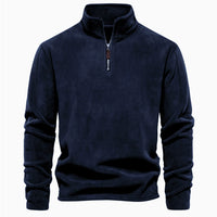 New Mens Long-sleeve Hoodie With A Stand-up Collar And A Half-zip