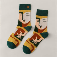 12Constellations Embroidered Socks Autumn And Winter