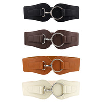 Women's Simple Sweet Cool PU Leather Decoration Wide Belt