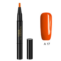 5pcs Nail Polish Pen 3 In 1 One Step Glue Pen Multicolor