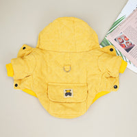 Winter Cotton-padded Jacket With Traction Rope And Pull Ring Teddy Bear Autumn And Winter Cute Cotton-padded Jacket