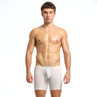 Men's Extended Underwear Ice Silk Solid Color Anti-wear