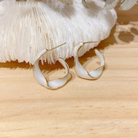 Geometric Distortion Drop Oil Lady C-shaped Earrings