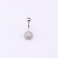 New Micro Inlaid Zircon Umbilical Ring