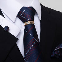 Multi Colored Striped Floral Mens Tie