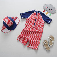 Sun Protection One-piece Striped Sailing Surfing Wetsuit