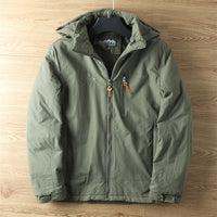 Men's Outdoor Casual Fleece And Thick Workwear Shell Jacket Jacket Tide