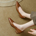 Womens Sheepskin Low-cut Heels