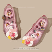 Fish Mouth Crystal Jelly Sandals