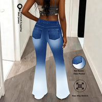 Comfortable And Versatile Faux Denim Printed Base Leggings