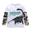 Camouflage Dinosaur Long Sleeve Children's Bottoming Shirt