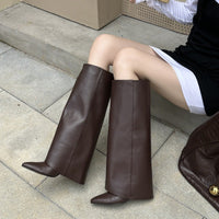 New Pointed Toe High Heel Boots Children