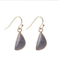 European And American Natural Stone Earrings Cut Semicircle Obtuse Angle