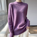 Pullover Half Turtleneck Thick Loose Wool Knitted Sweater