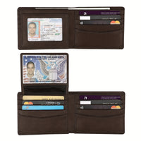 Anti-theft Swiping Texture Multiple Card Slots Three-fold Wallet