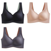 No Steel Ring Breasted Thin Section Gathered Side Breasts Sports Sleep Vest Bra Women