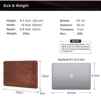 Compatible with Apple, Suitable For MacBook Pro13.3 Protective Cover Crazy Horse Leather