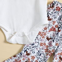 Children Straps Top Printed Trousers Two-piece Suit