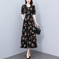 Fashionable Silk Dress Women's Summer Long Style