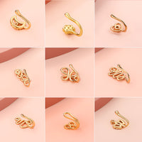 Copper Inlaid Zircon Star Love Crown Nose Ring