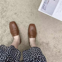 Womens French-style Retro Flat Casual Shoes