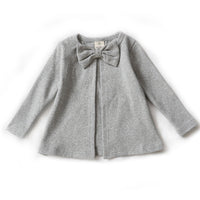 Cotton Top Baby Casual Round Neck Bow Coat
