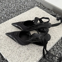 New Special-interest Design Special-shaped Root Lace-up High Heels Female