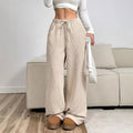 Women's Straight-Leg Lace-Up Casual Pants