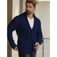 Printed Knit Cardigan Casual Long Sleeve Sweater