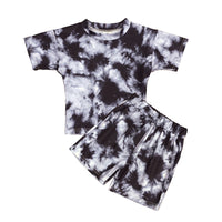 Summer Girls Tie-Dye T-Shirt Shorts Two-Piece Suit