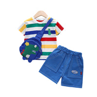 Men's Short Sleeve Two-piece Suit