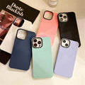 Macaron Solid Color Mobile Phone Case Liquid Skin Feel