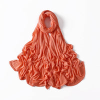 35 Colors Malaysia Pure Color Modal Curling Mercerized Cotton Scarf