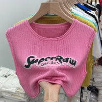 Knitted Waistcoat Vest Women's Inner Match Sleeveless Top