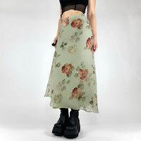 French Style Fresh And Chic Printed Slimming Bodycon Skirt